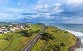 This is an image of the coast road from Lennox to Ballina