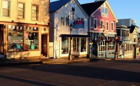 This is an image of shop fronts