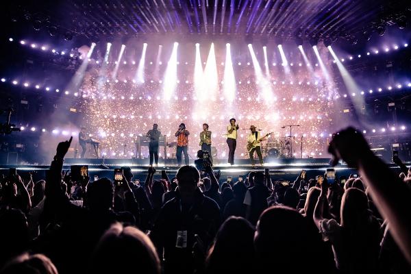 This is an image of a Bruno Mars concert