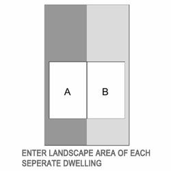 This is an image of a BASIX diagram for dwellings that don't share a landscape
