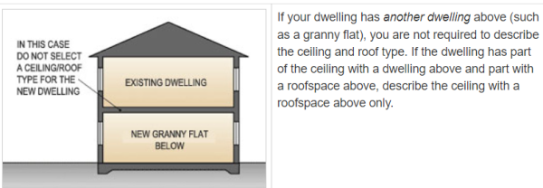 This is an image of a ceiling and roof for BASIX compliance