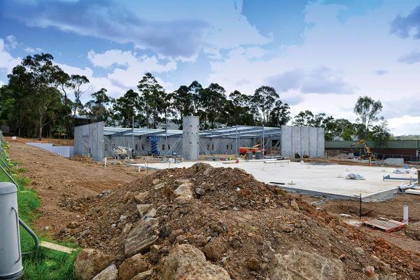 Construction site in Sydney Metro North West, Showgrounds Precinct NSW
