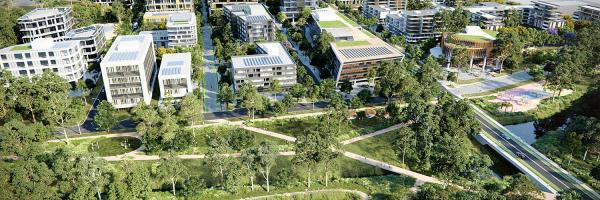 Artist impression of Western Sydney's Aerotropolis 