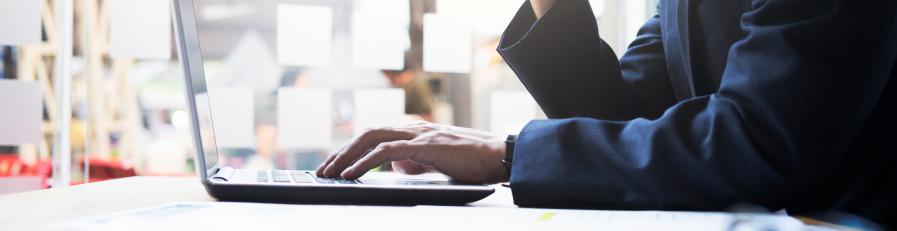 Image of a person using a laptop computer 