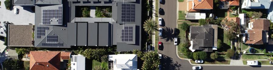 Ariel view of houses