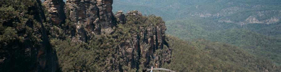 This is an image of people at the Blue Mountains