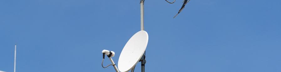 aerial antenna on building